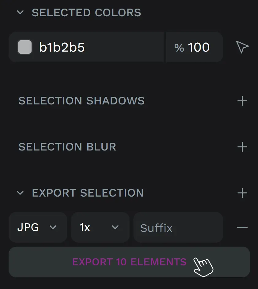 Export main menu